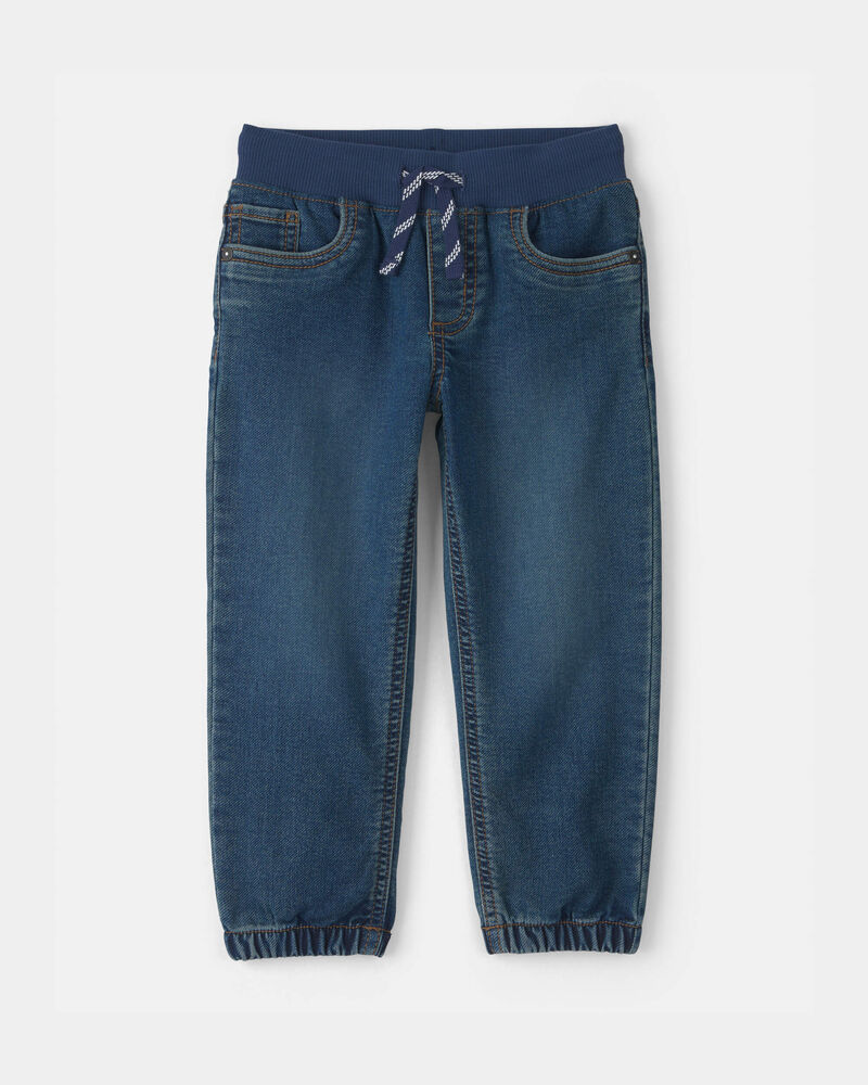 Tout-petit gar&ccedil;on - Pantalon de jogging en denim - D&eacute;lav&eacute; fonc&eacute;, image 1 sur 3 diapositives