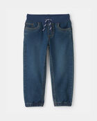 Tout-petit gar&ccedil;on - Pantalon de jogging en denim - D&eacute;lav&eacute; fonc&eacute;, image 1 sur 3 diapositives