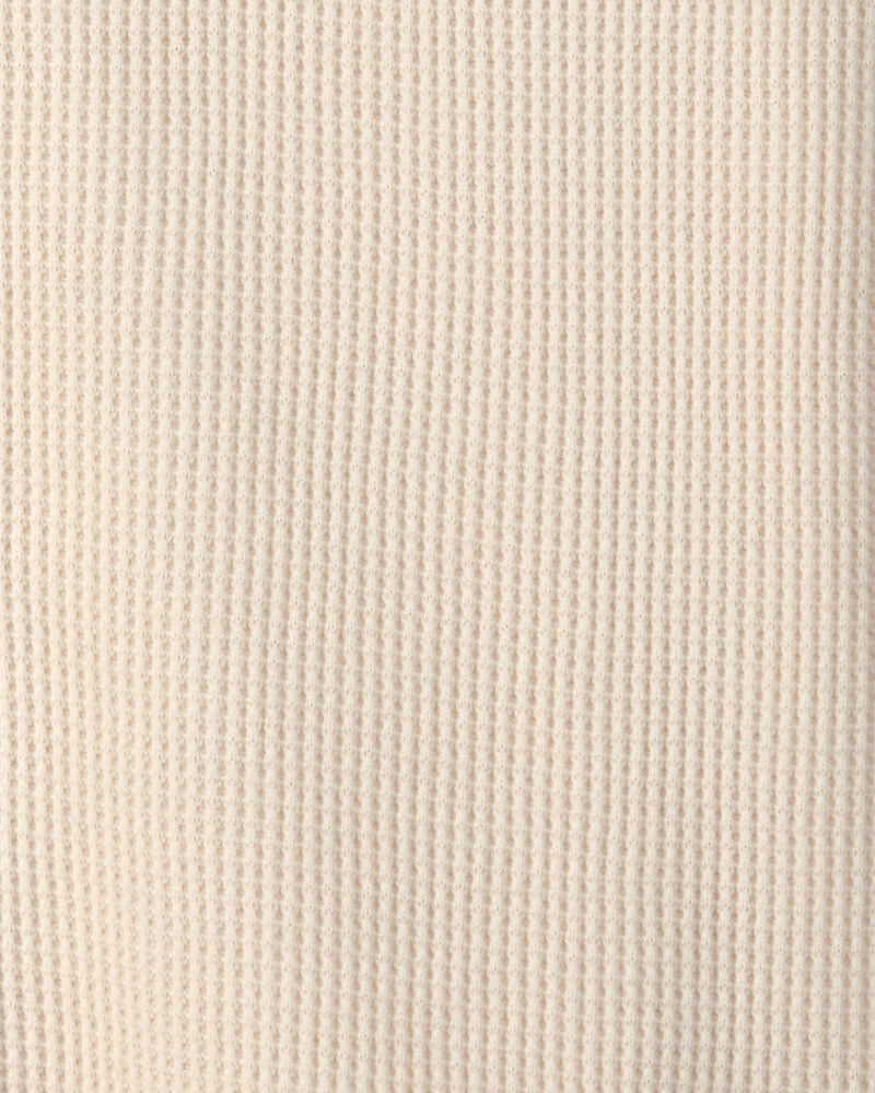 Boys Thermal Long-Sleeve Button-Down Shirt - Cream, image 2 of 3 slides