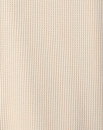 Boys Thermal Long-Sleeve Button-Down Shirt - Cream, 