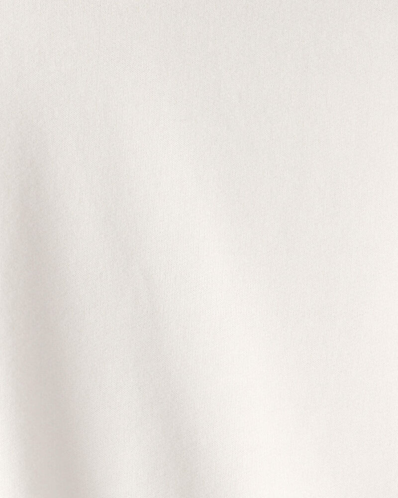 Girls French Terry Hoodie - Ivory, image 2 of 3 slides