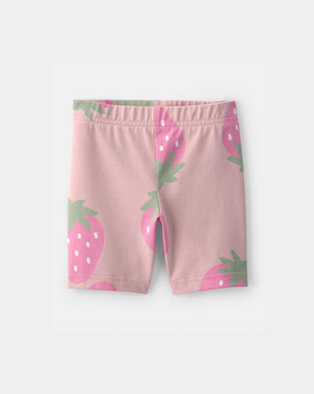 Tout-petit fille - Short de cycliste, fraises - Rose, 