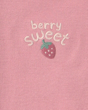 Baby Girl 3-Piece Strawberry Bodysuit & Pant Set - Pink, 