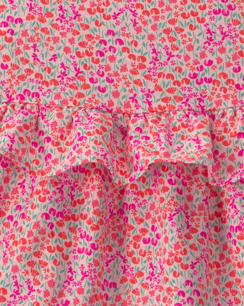 Tout-petit fille - Robe &agrave; volants &agrave; motif floral - Rose, image 3 sur 3 diapositives