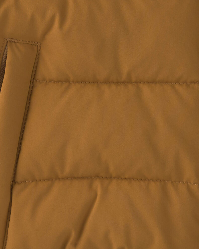 Toddler Boy Bubble Urban Jacket- Brown, image 3 of 4 slides