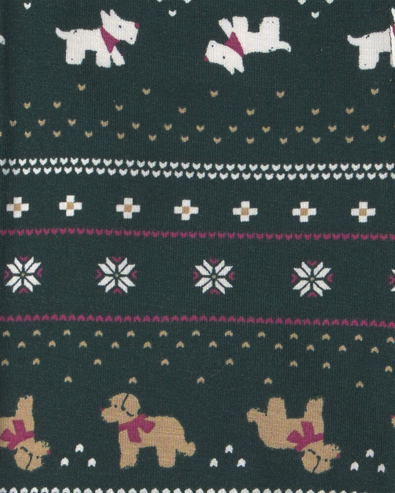 Baby 1-Piece Fair Isle Christmas PurelySoft&trade; Snug Fit Pyjama - Green, image 6 of 9 slides