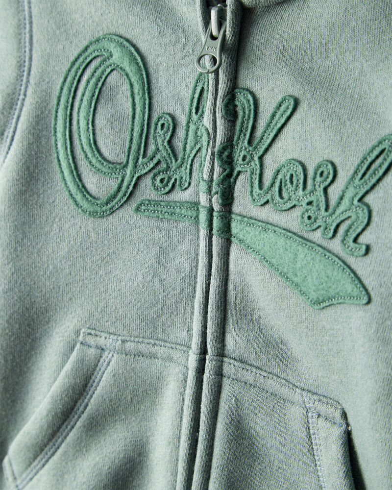 Bébé garçon - Blouson à logo OshKosh à fermeture à glissière - Vert, image 2 sur 4 diapositives