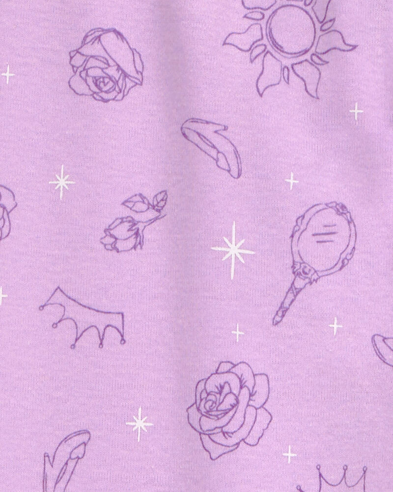 Enfant Pyjama 2 pièces en coton ajusté imprimé de princesses Disney - Mauve, image 2 sur 4 diapositives