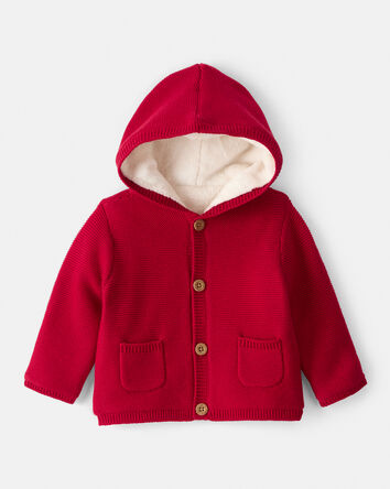 Bébé fille - Veste en tricot - Rouge, 