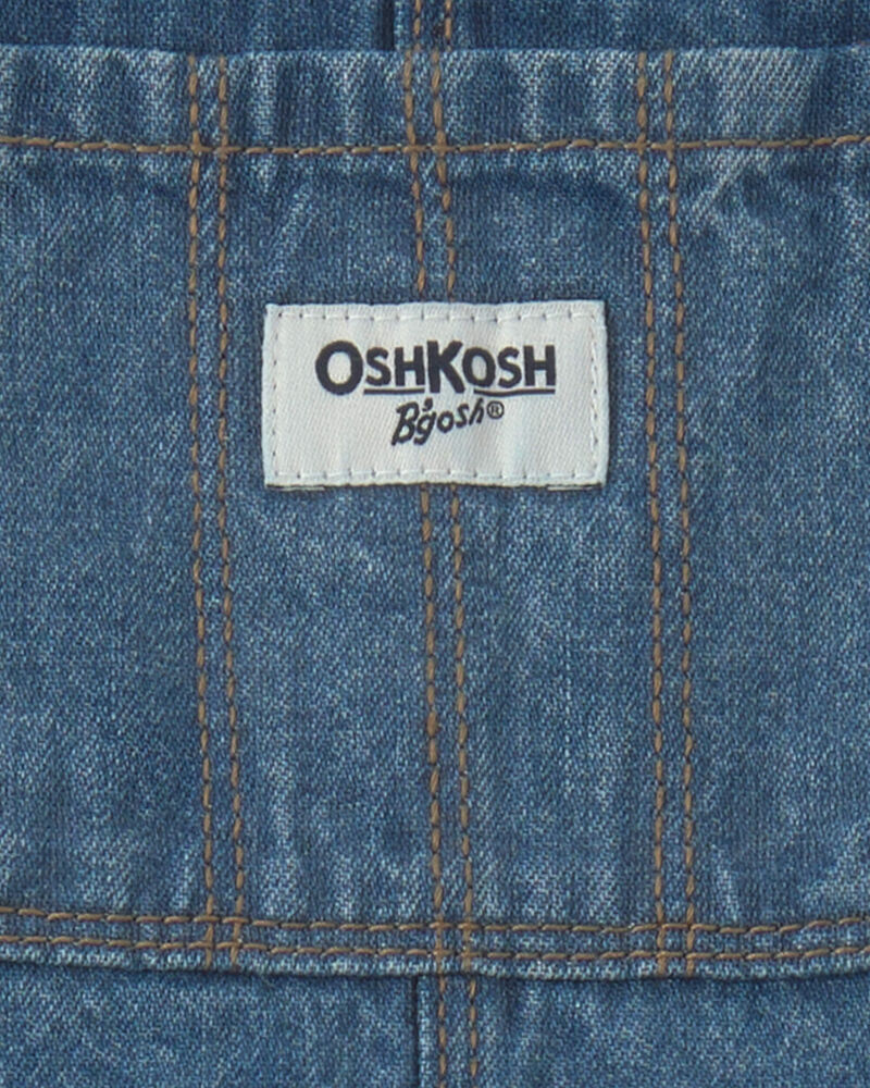 Toddler Girl Wide-Leg Overalls - Medium Wash, image 3 of 4 slides