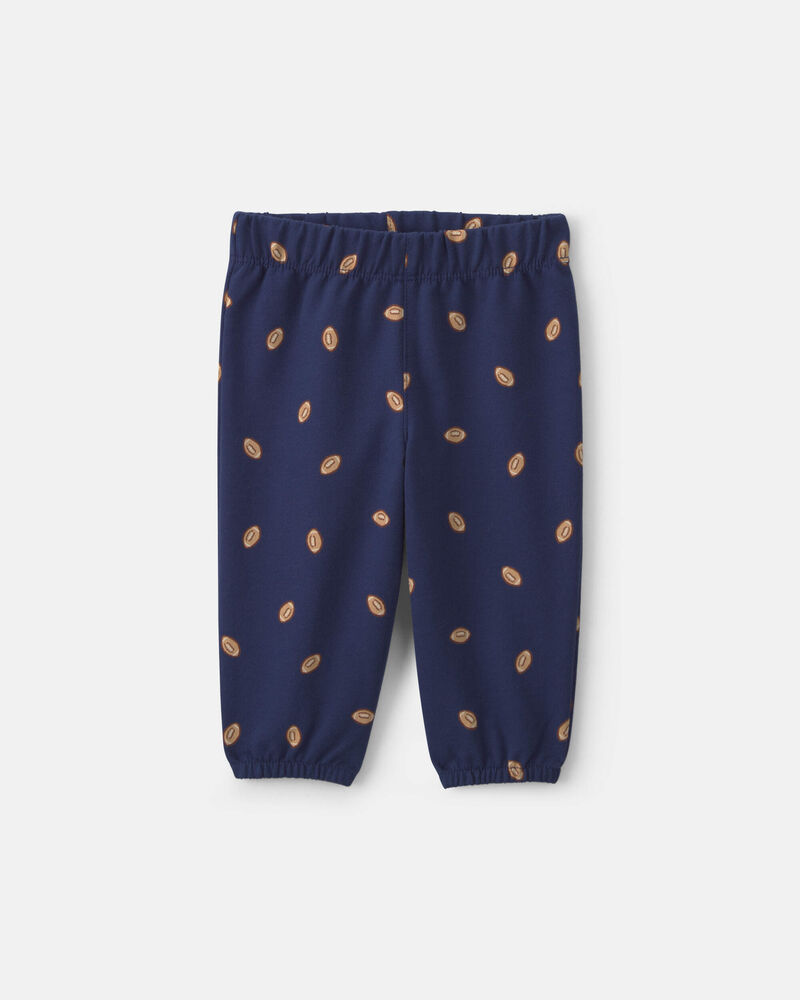 Baby Boy 2-Piece Football French Terry Pullover & Pant Set - Navy Blue, image 2 of 6 slides