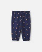 Baby Boy 2-Piece Football French Terry Pullover & Pant Set - Navy Blue, image 2 of 6 slides