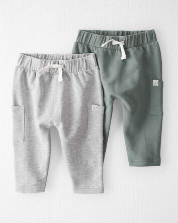 B&eacute;b&eacute; - Pantalons en coton biologique, 2 pi&egrave;ces, 
