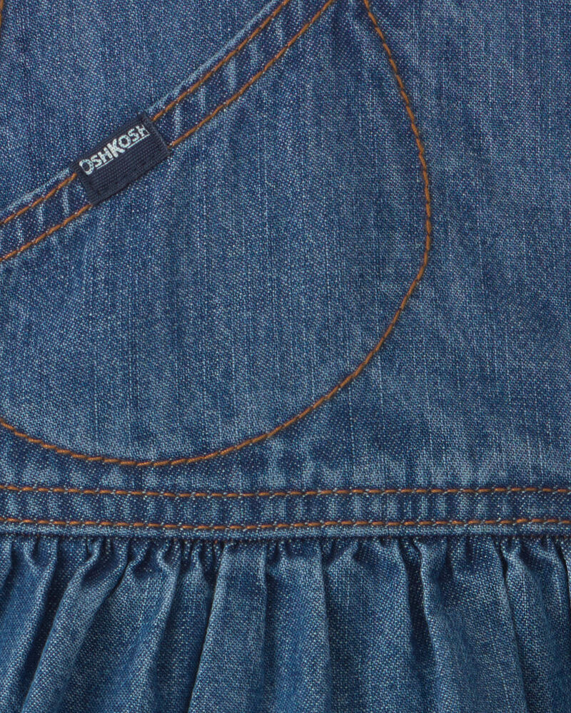 Baby Girl 2-Piece Denim Skirtall Set - Light Wash, image 4 of 7 slides