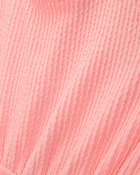 Girls Ribbed Textured Romper - Orange, image 3 of 4 slides