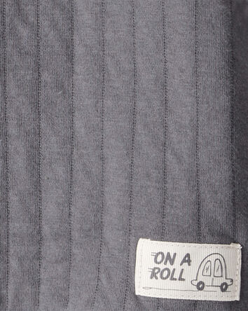 Toddler Boy 2-Piece Ribbed Hoodie & Pant Set - Grey, 