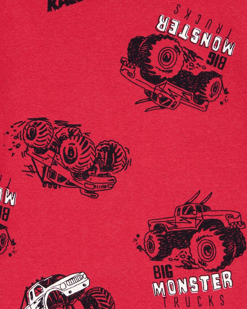 Enfant Pyjama 4 pièces en coton à motif de camion , image 3 sur 4 diapositives