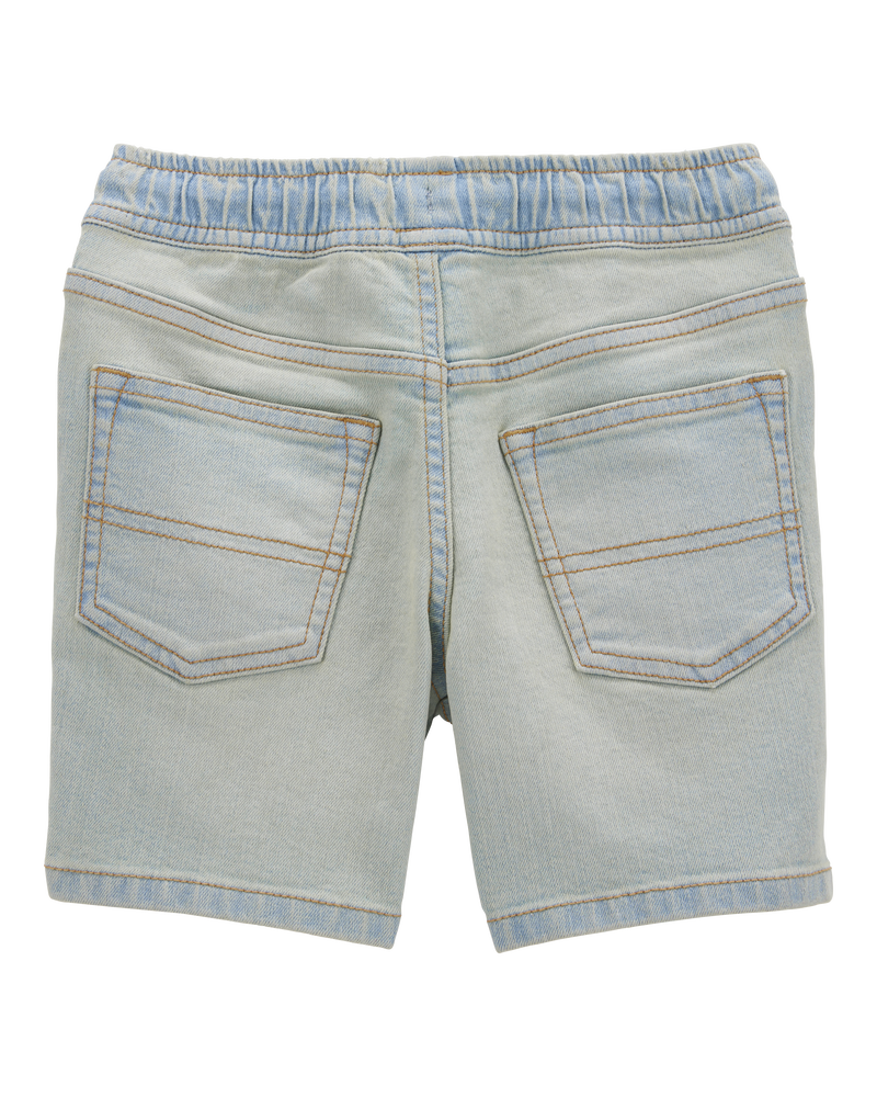 Kid Pull-On Denim Short - Light Blue Wash, image 2 of 5 slides
