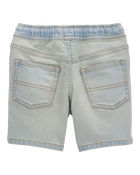 Kid Pull-On Denim Short - Light Blue Wash, image 2 of 5 slides