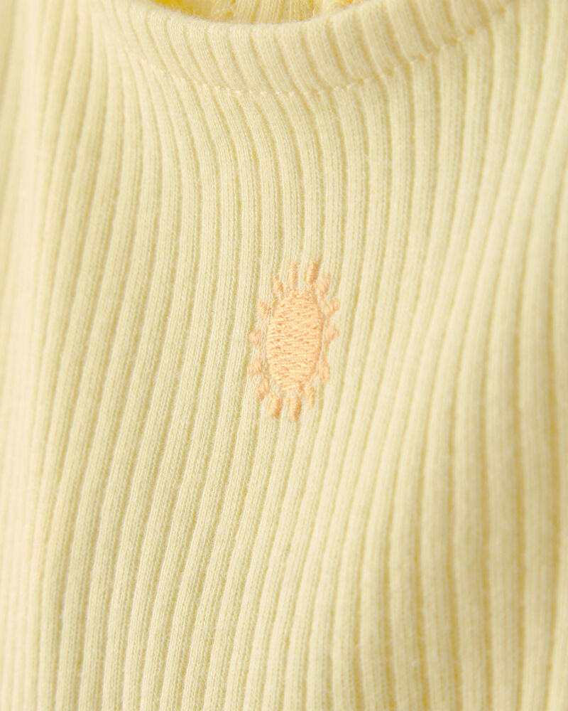 Baby Girl Sunshine Short-Sleeve Bodysuit Dress - Yellow, image 3 of 5 slides