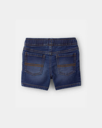 Baby Boy Denim Drawstring Shorts - Dark Wash, 