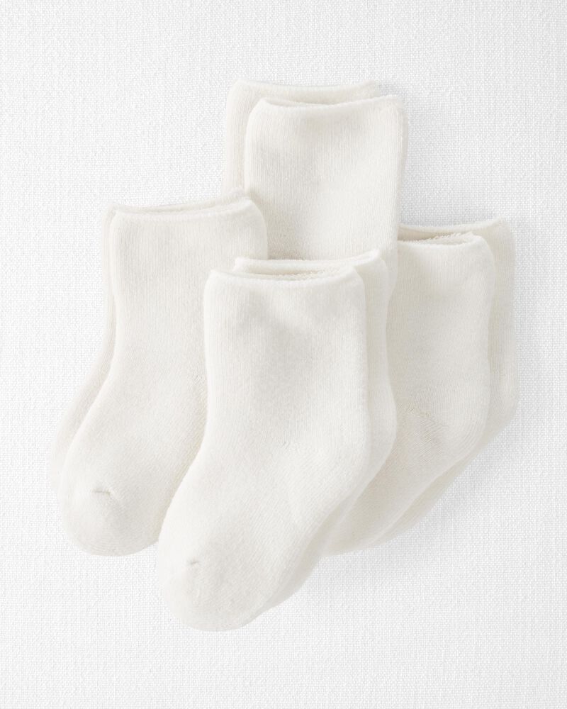 Baby 4-Pack Organic Cotton Terry Socks, image 1 of 3 slides