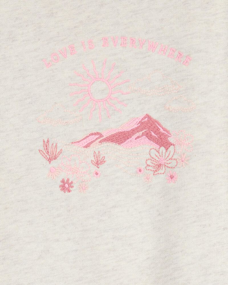 Kid Mountain -Top French Terry Pullover - Cream, image 2 of 3 slides