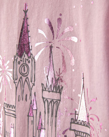 Filles - T-shirt &agrave; imprim&eacute; du ch&acirc;teau de Disney&copy; - Rose, 