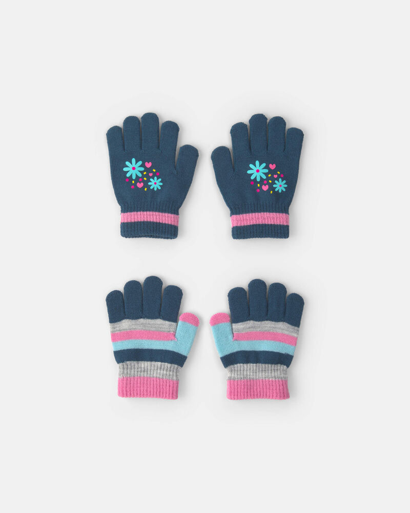 Girls Kombi 2pk Mini Gloves - Flower, image 1 of 1 slides