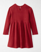 Toddler Girl Organic Cotton Sweater Knit Dress, image 2 of 4 slides