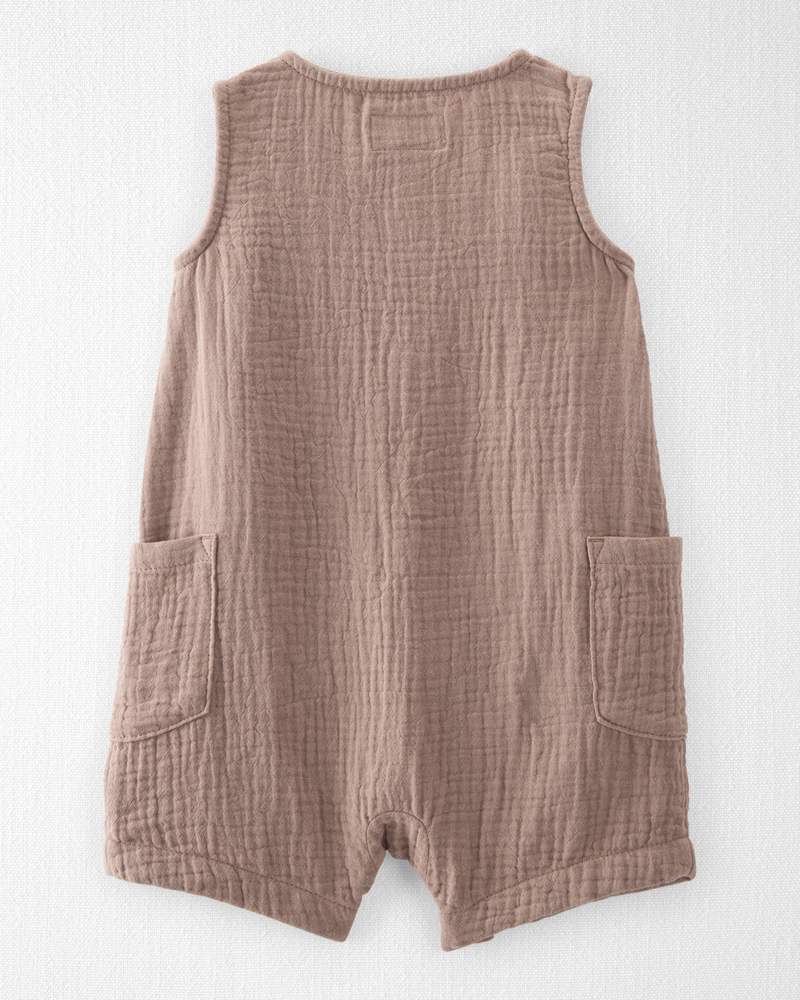 Baby Organic Cotton Gauze Romper, image 2 of 4 slides