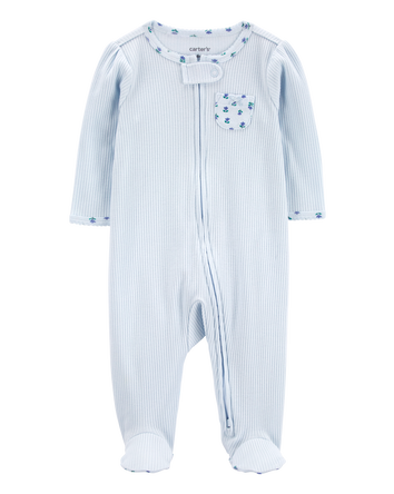Baby Floral 2-Way Zip Thermal Sleeper Pyjamas, 
