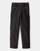 Kid Baggy Iconic Denim Cargo Pants - Black Wash, image 1 of 4 slides