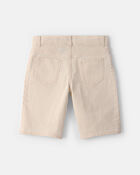 Girls Twill Baggy Shorts - Cream, image 2 of 4 slides