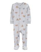 Toddler 1-Piece Animals 100% Snug Fit Cotton Footie Pyjamas, image 1 of 4 slides