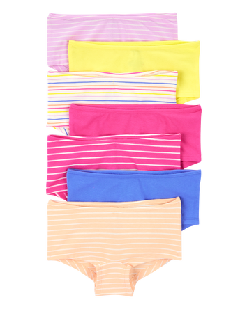 Kid 7-Pack Boyshort Cotton Underwear, 