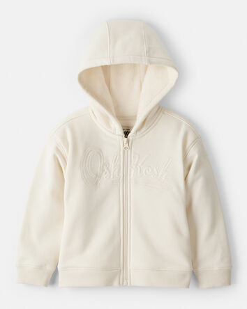 Tout-petit fille - Blouson à capuchon à fermeture à glissière - Crème , 