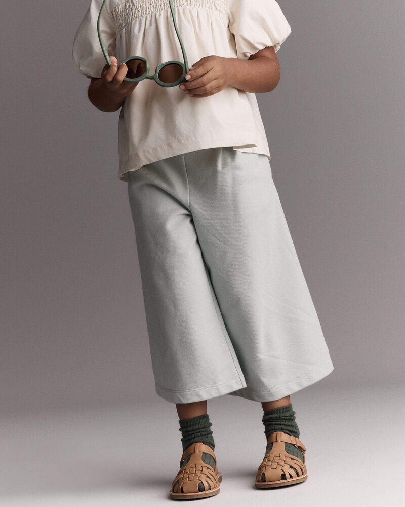 Toddler Girl Wide-Leg Drape Pant - Light Blue, image 3 of 7 slides