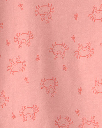 Baby Girl 4-Piece Crab Top & Short Set - Pink, 