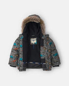 Toddler Boy 2 Piece Puffer Snowsuit- Grey, image 3 of 13 slides