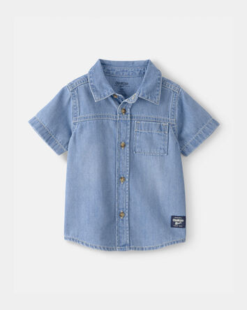 Baby Boy Denim Button-Down Shirt - Blue, 