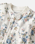 Bébé - Grenouillère en coton biologique à motifs de fleurs, image 2 sur 4 diapositives