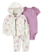 Baby 3-Piece Floral Little Jacket Set, image 1 of 4 slides