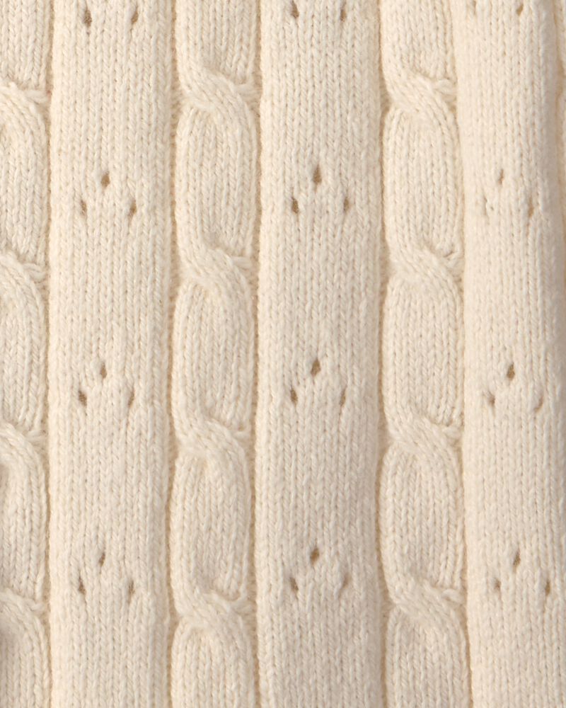 B&eacute;b&eacute; fille - Cardigan &agrave; motif jacquard &ndash; Cr&egrave;me, image 6 sur 6 diapositives