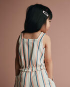 Tout-petit fille - Haut &agrave; smocks &agrave; rayures - Cr&egrave;me, image 4 sur 5 diapositives