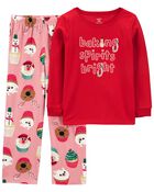 Kid 2-Piece Cupcake Fleece Pyjamas, image 1 of 3 slides