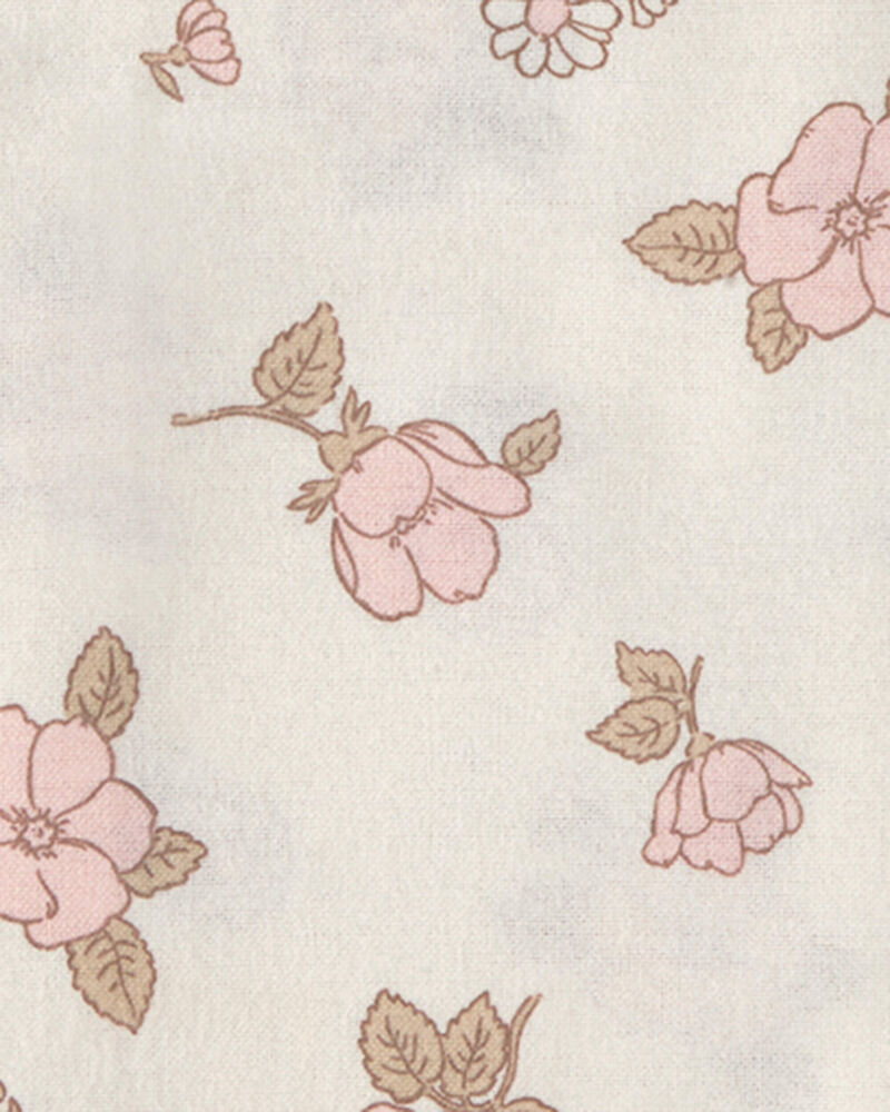 Baby Girl 4-Pack Flowers Receiving Blankets - Pink/Ivory, image 2 of 5 slides