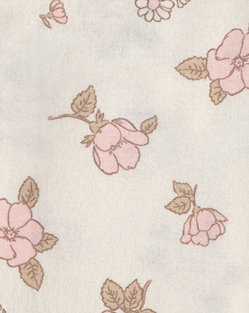 Baby Girl 4-Pack Flowers Receiving Blankets - Pink/Ivory, 