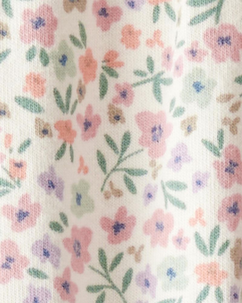 Bébé Combinaison en coton biologique à motifs de fleurs, image 3 sur 4 diapositives
