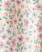 Bébé Combinaison en coton biologique à motifs de fleurs, image 3 sur 4 diapositives